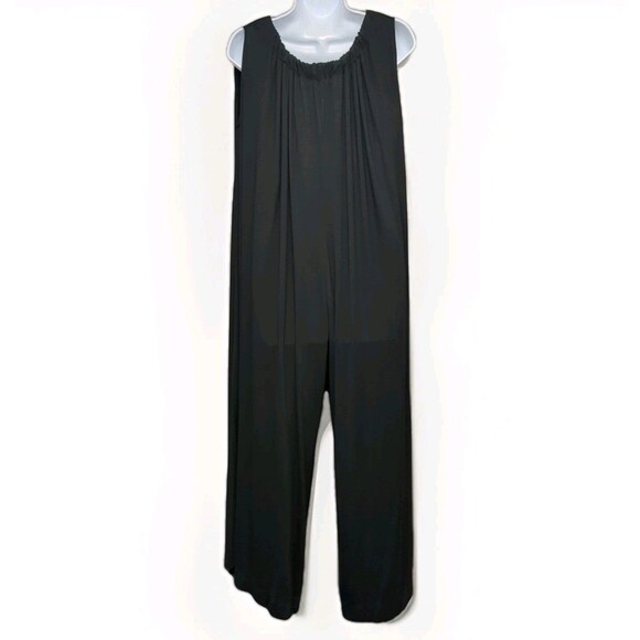 Free People Beach One-Piece Wide Leg Black Stretchy Boho Dream Jumpsuit Size XS - Picture 3 of 5